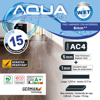 Piso W.E.T. Aqua Impermeable Eco Tecnológico