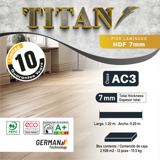 Piso Laminado Titan 7mm